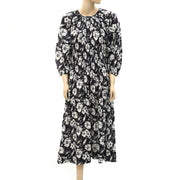 The Great Smocked Floral Printed Midi Dress S-1