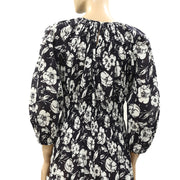 The Great Smocked Floral Printed Midi Dress S-1