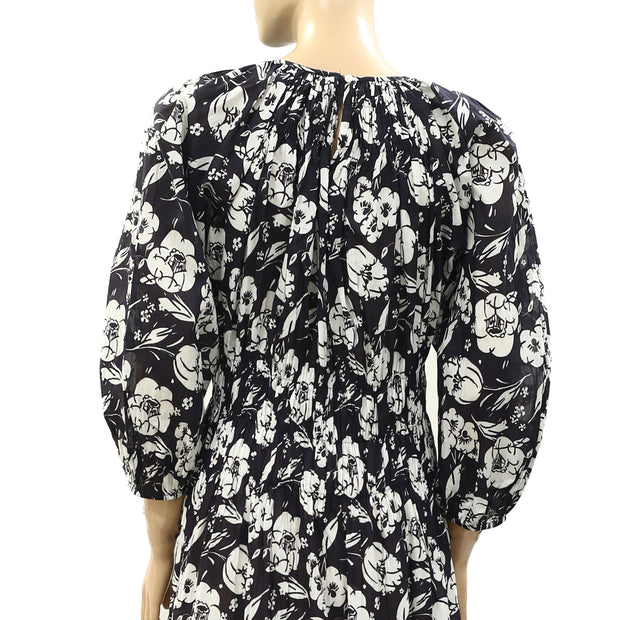 The Great Smocked Floral Printed Midi Dress S-1