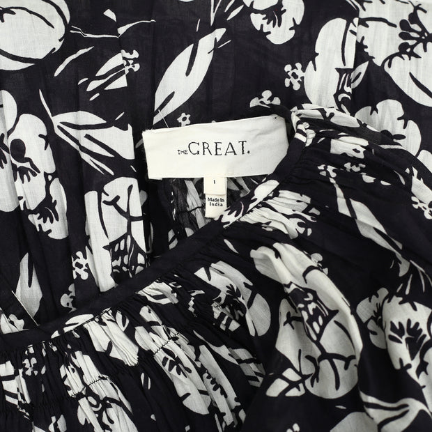The Great Smocked Floral Printed Midi Dress S-1