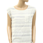 Des Petits Hauts Striped Printed Blouse Top S