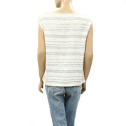 Des Petits Hauts Striped Printed Blouse Top S