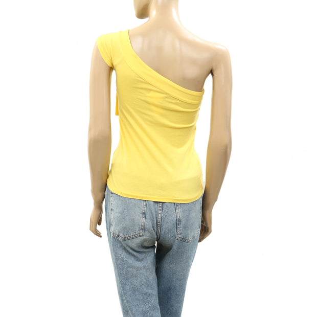 Anthropologie Maeve One-Shoulder Bow Blouse Top XXS
