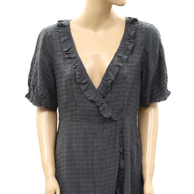 Odd Molly Anthropologie Wrap Striped Texture Dress S