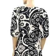 River Island Cream Printed Midi Dress S