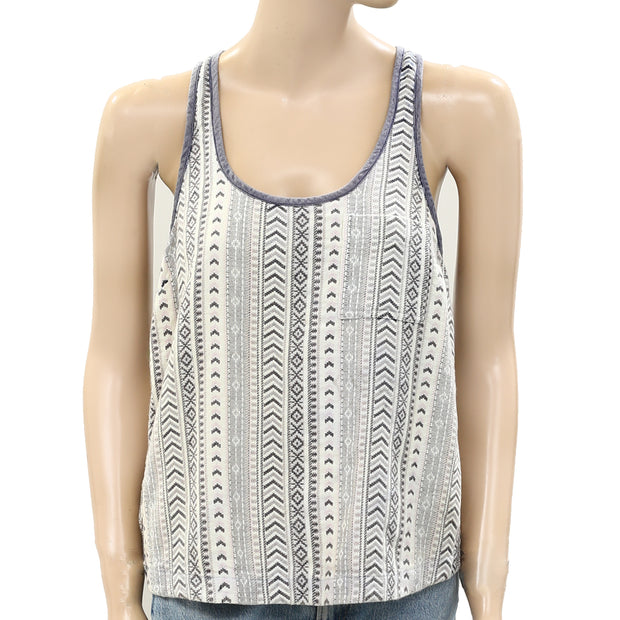 Ecote Urban Outfitters Ikat Jacquard Embroidered Tank Top