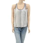 Ecote Urban Outfitters Ikat Jacquard Embroidered Tank Top