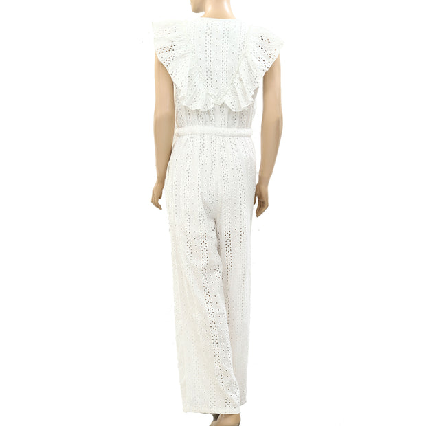 Urban Outfitters Magnolia Eyelet Ruffle Jumpsuit Dress