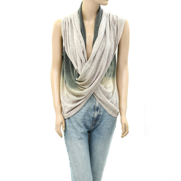 DKNY Jeans Convertible Ombre Wrap Cover-Up Cardigan Top