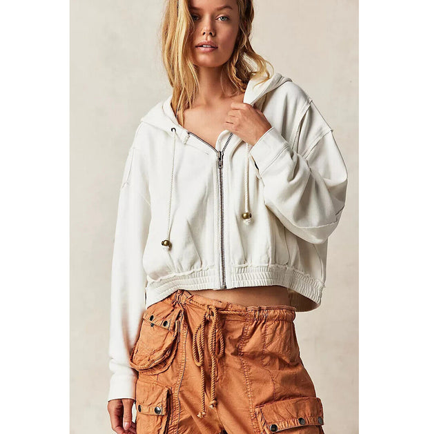 Free People FP Movement Mix Up Sweatshirt Hoodie Top M