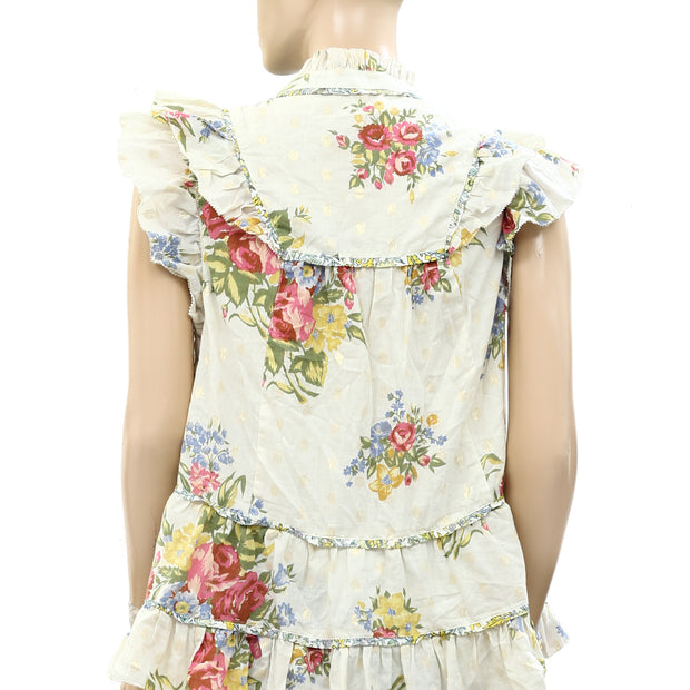 Love The Label Anthropologie Helena Ivory Blouse Top S