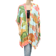 Farm Rio Anthropologie Beach Mixed Scarves Cover Up Tunic Top