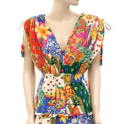 Farm Rio Anthropologie Sunny Mix Mini Dress S