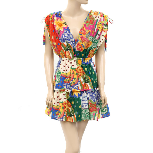 Farm Rio Anthropologie Sunny Mix Mini Dress S
