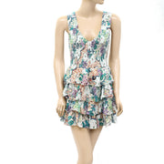 Love The Label Anthropologie Smocked Floral Printed Mini Dress M