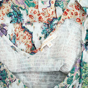 Love The Label Anthropologie Smocked Floral Printed Mini Dress M