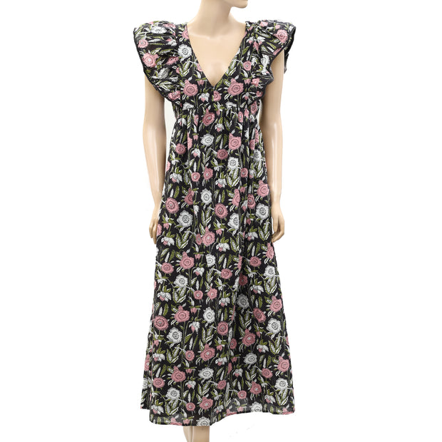 Saylor Anthropologie Floral Darya Maxi Dress