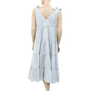 Merlette Solid Flor Midi Dress