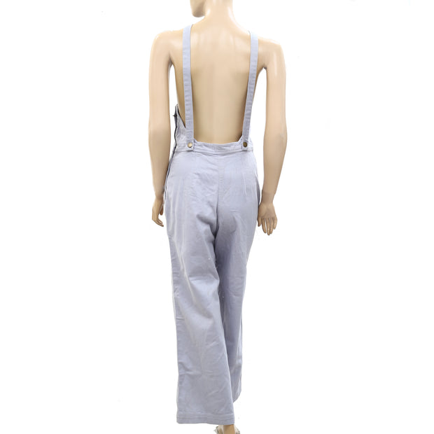 Apiece Apart Solid Denim Overall Jumpsuit S-6