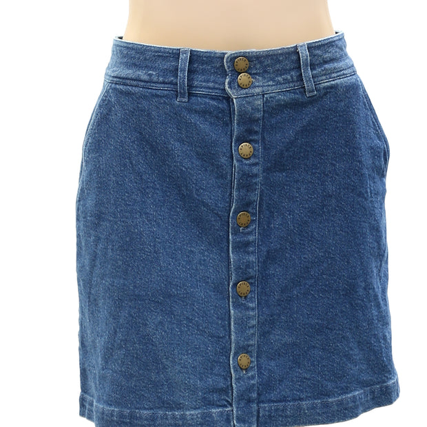 Apiece Apart Chloe Denim Short Mini Skirt S-4