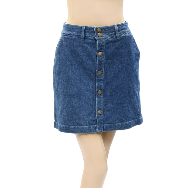 Apiece Apart Chloe Denim Short Mini Skirt S-4