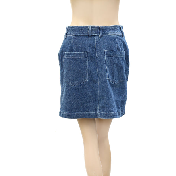 Apiece Apart Chloe Denim Short Mini Skirt S-4
