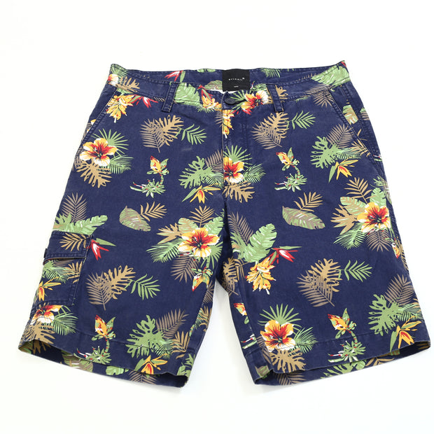 Brinell Printed Cotton Twill Enzyme Washed Shorts Men's