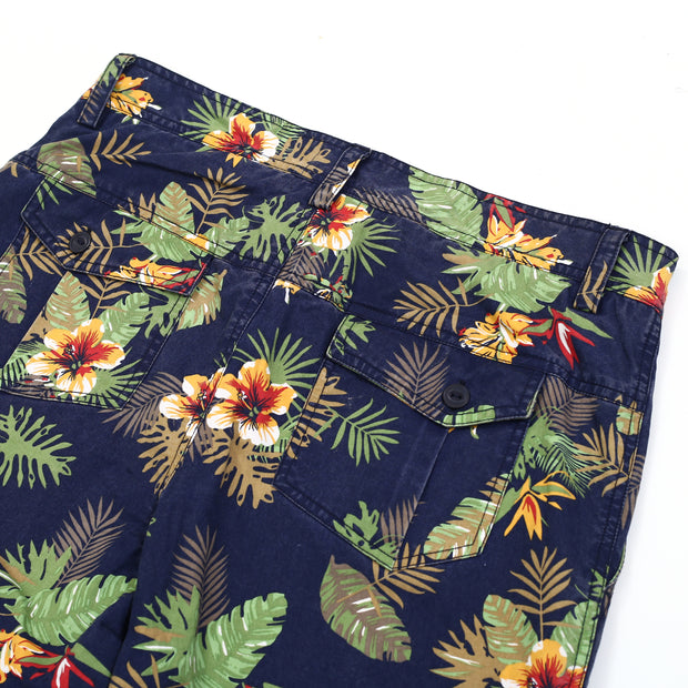 Brinell Printed Cotton Twill Enzyme Washed Shorts Men's