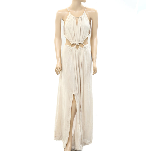 Free People Endless Summer Halter Solid Cutout Maxi Dress