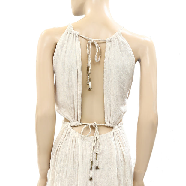 Free People Endless Summer Halter Solid Cutout Maxi Dress
