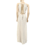 Free People Endless Summer Halter Solid Cutout Maxi Dress
