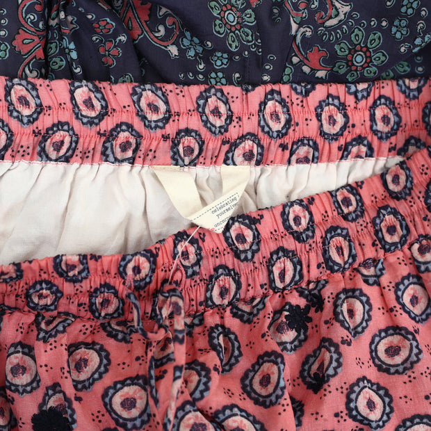 Odd Molly Anthropologie Floral Embroidered Printed Ruffle Mini Skirt S-1