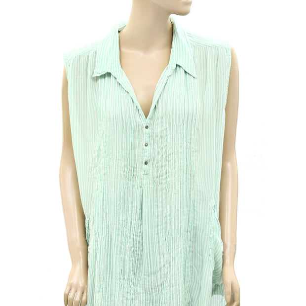 Free People FP One Striped Printed Tunic Tank Top S