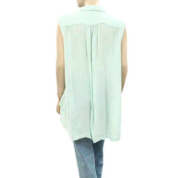 Free People FP One Striped Printed Tunic Tank Top S