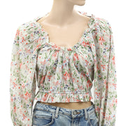 The Great Sweet Meadow Floral Printed Blouse Top S-1