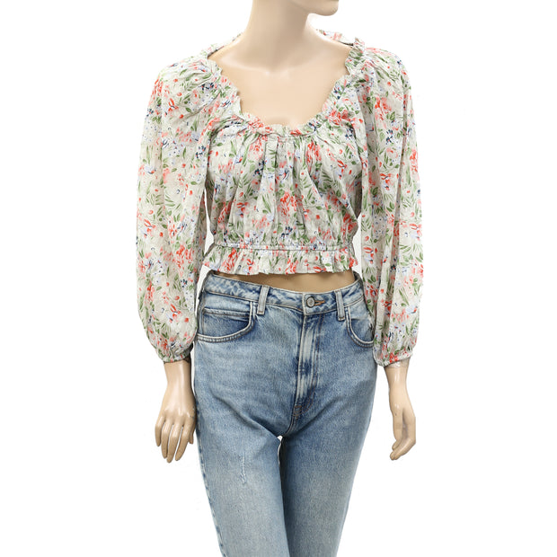 The Great Sweet Meadow Floral Printed Blouse Top S-1