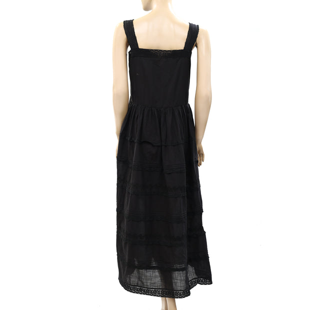 The Great Floral Embroidered Lace Maxi Long Dress S