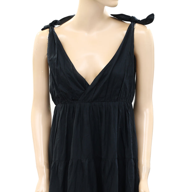 Merlette Solid Flor Midi Dress