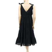 Merlette Solid Flor Midi Dress