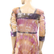 Free People Tie & Dye Lace Maxi Slip Dress