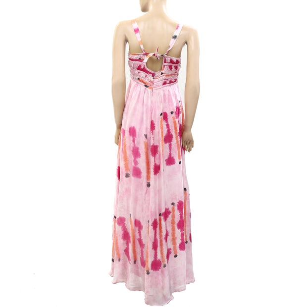 Monsoon Tie & Dye Sequin Embellished Maxi Long Dress S