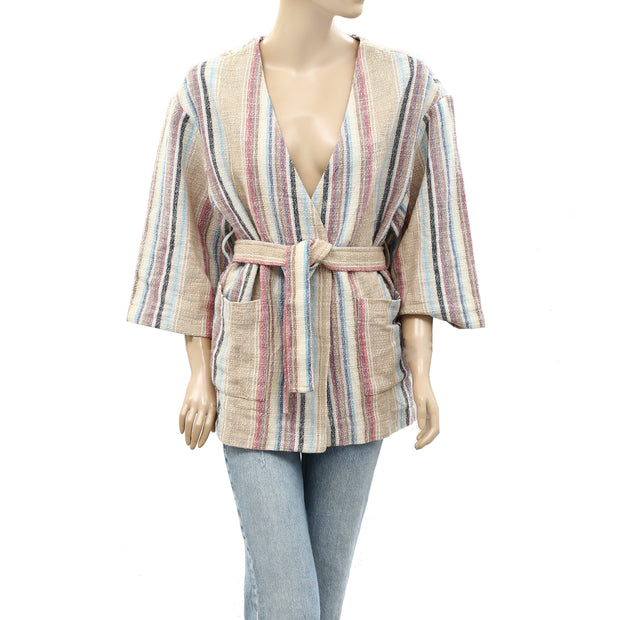 Faherty Mykonos Jacket Surfrider Striped Top M
