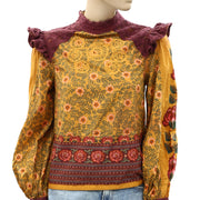 Farm Rio Anthropologie Floral Printed Top XS
