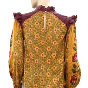 Farm Rio Anthropologie Floral Printed Top XS
