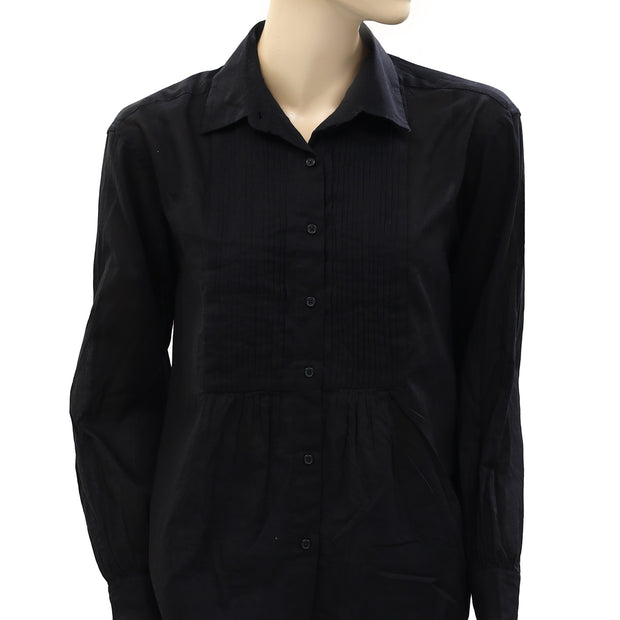 Nili Lotan Daniel Pintucked Cotton-Voile Shirt Top