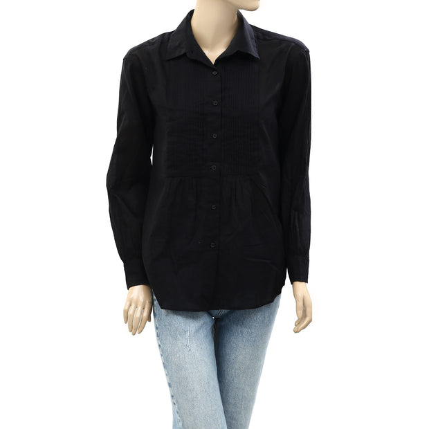 Nili Lotan Daniel Pintucked Cotton-Voile Shirt Top