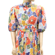 Farm Rio Anthropologie Sand Sunny Daisies Maxi Dress