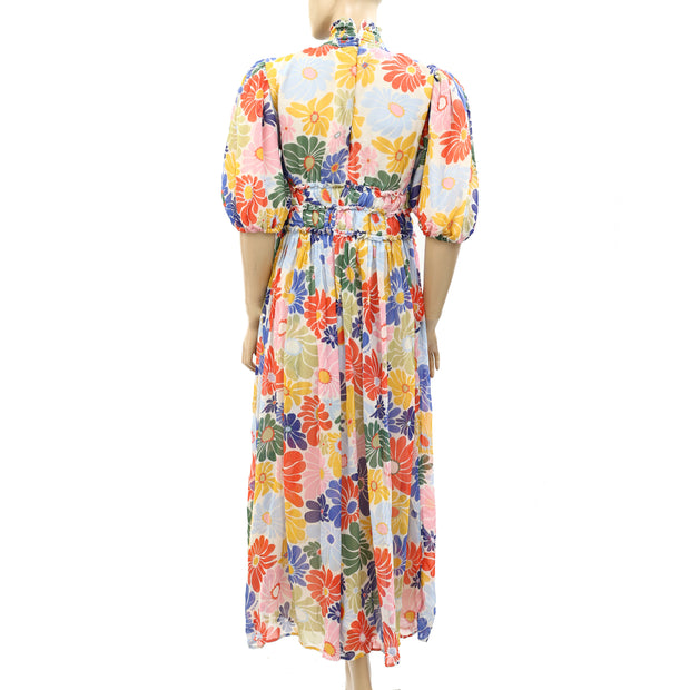 Farm Rio Anthropologie Sand Sunny Daisies Maxi Dress