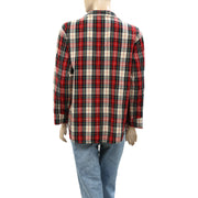 The Great Buttondown Cotton Check Collared Flannel Plaid Shirt Top XS-0