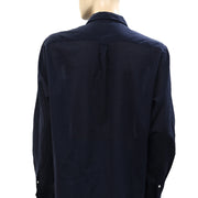 Nili Lotan Solid Voile Buttondown Shirt Tunic Top L